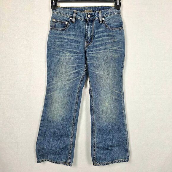 Gap Kids 1969 Bootcut Jeans Boys 8 Husky Adjustable Waist - Picture 1 of 9